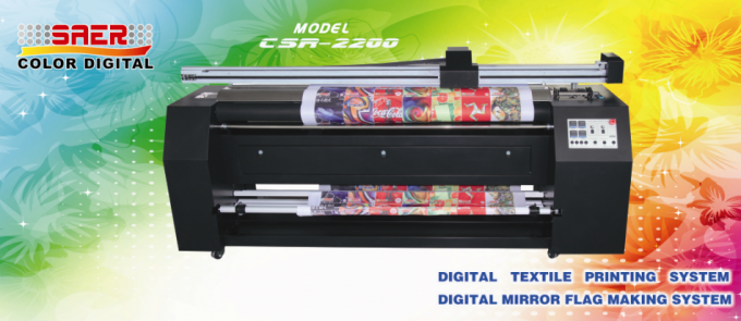 Λαϊκή επάνω υφαντική ψηφιακή μηχανή εκτύπωσης μεγάλου σχήματος με το μελάνι εξάχνωσης χρωστικών ουσιών 0