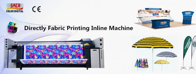 Ψηφιακή μηχανή εκτύπωσης υφασμάτων ομπρέλας/ταπετσαρίας 1800DPI 2100mm 0